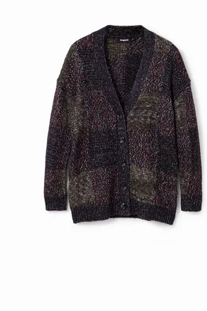 Desigual Cardigan oversize carreaux femme