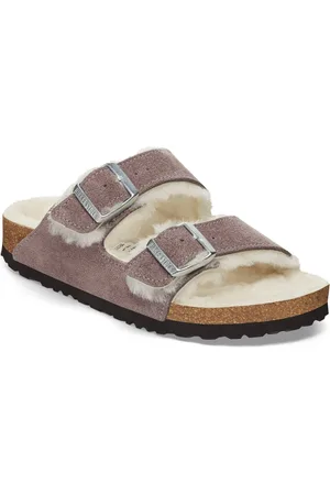 Birkenstock Sandales femme Arizona Shearling Suede Leather/Fur
