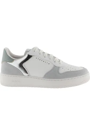 victoria Baskets en cuir fendu et logo métal femme Madrid