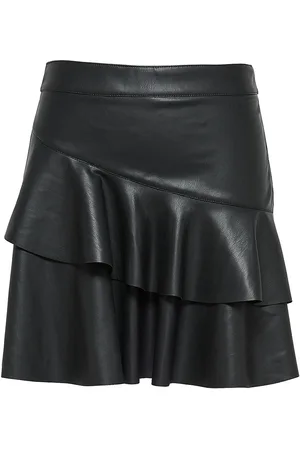 ONLY Jupe femme Emma imitation cuir frill