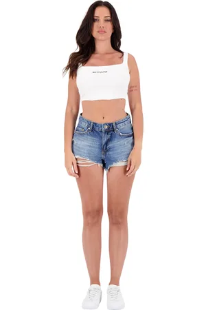 Sixth June Short déchiré en jean femme
