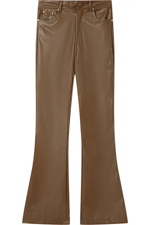 Sixth June Pantalon en simili cuir femme Flare