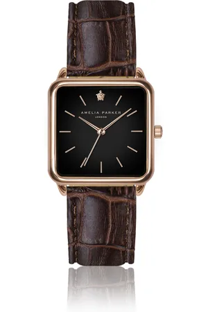 Amelia Parker Montre cuir femme Night Plaza Brown