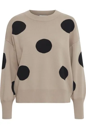 B YOUNG Pull à pois femme Omme