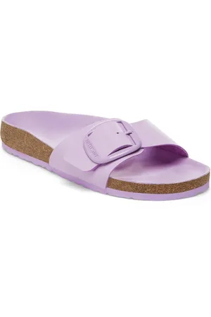 Birkenstock Sandales femme Madrid Big Buckle Natural Leather Patent