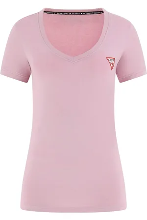 Guess T-shirt col V mini triangle femme