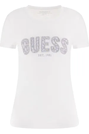 Guess T-shirt col rond en dentelle femme