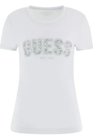 Guess T-shirt col rond en dentelle femme