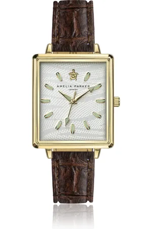 Amelia Parker Montre en cuir croco femme Desert