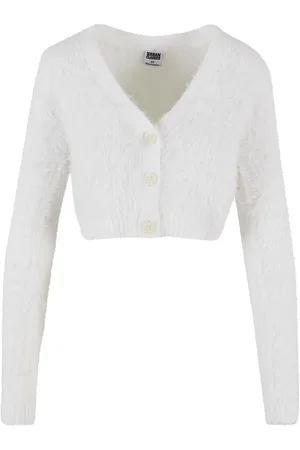 Urban classics Cardigan crop à plume femme
