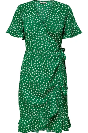 ONLY Robe portefeuille manches courtes tissé femme Onlolivia