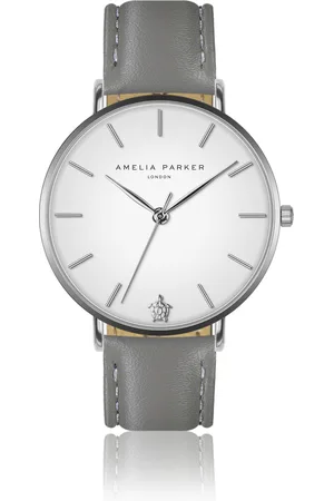 Amelia Parker Montre cuir femme Pure Grey
