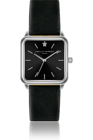 Amelia Parker Montre cuir femme Night Voyage Black