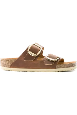 Birkenstock Sandales femme Arizona Big Buckle Natural Leather Oiled