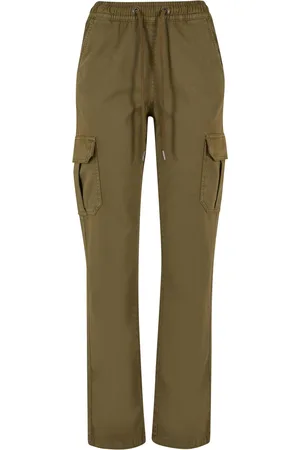 Urban classics Pantalon cargo taille haute femme Twill