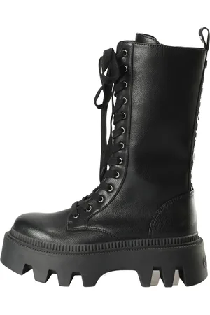 Buffalo Bottes à lacet nappa vegan femme Flora Hi