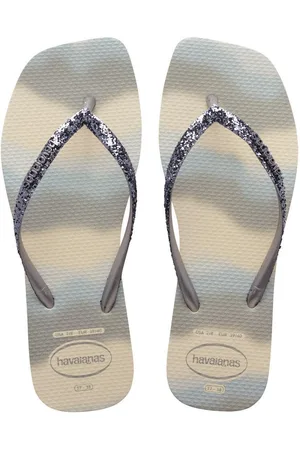 Havaianas Tongs de fête carrées fines à paillettes femme Party