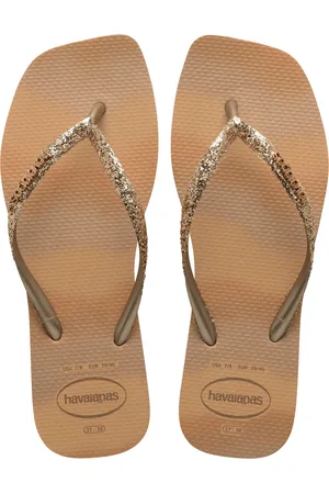 Havaianas Tongs de fête carrées fines à paillettes femme Party