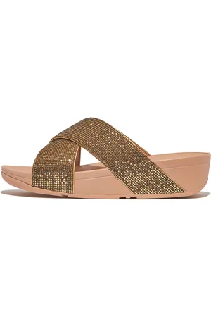 FitFlop Sandales femme Lulu Cross Slide - Glitterball
