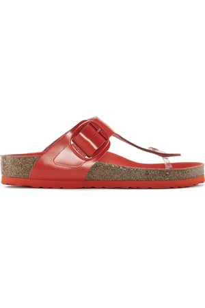 Birkenstock Tongs femme Gizeh Big Buckle Natural Leather Patent