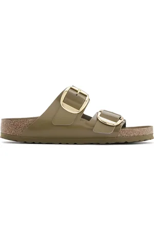 Birkenstock Sandales femme Arizona Big Buckle Natural Leather Patent