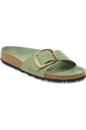 Birkenstock Sandales femme Madrid Big Buckle Natural Leather Patent