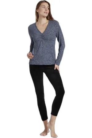 Admas T-shirt manches longues avec nœud chaud femme