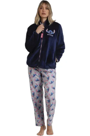 Disney Peignoir chaud manches longues femme Stitch Faces