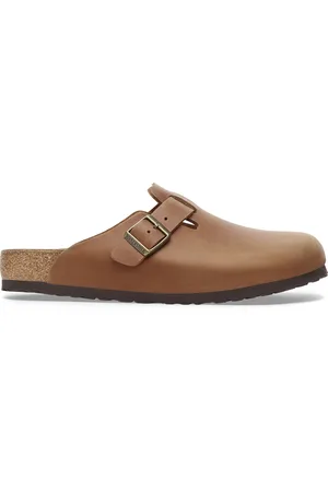 Birkenstock Sabots cuir naturel huilé Boston