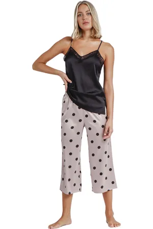 Admas Pyjama élégant à pois femme Classic Palazzo