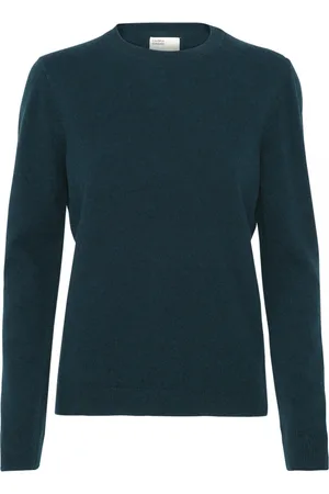 Colorful Standard Pull col rond en laine femme light merino ocean green