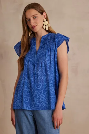 MAISON 123 Blouse billie en coton imprimé arabesque