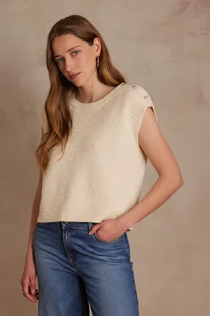 MAISON 123 Pull sans manches sidonie en coton