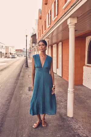 MAISON 123 Robe longue lily en ramie