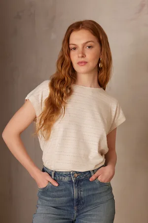 MAISON 123 T-shirt ambre en coton