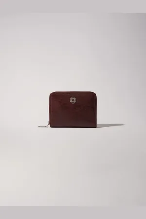 Maje Portefeuille En Cuir Craquelé