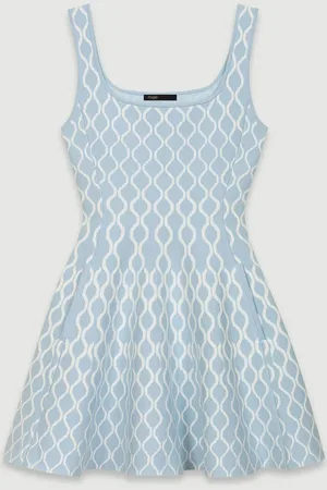 Maje Robe Courte En Maille Jacquard