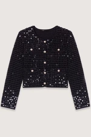 Maje Cardigan Court À Sequins