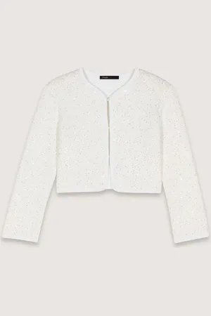 Maje Cardigan Court À Strass