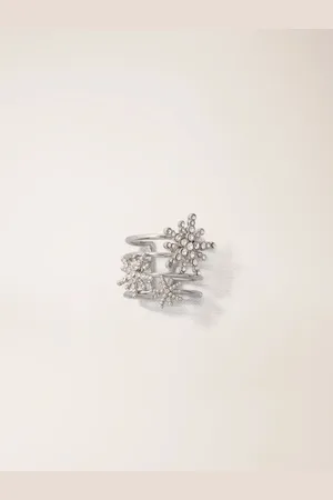 Maje Bague Anneaux À Étoiles Strassées