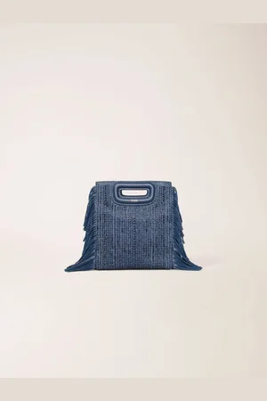 Maje Sac M Mini En Denim Strassé