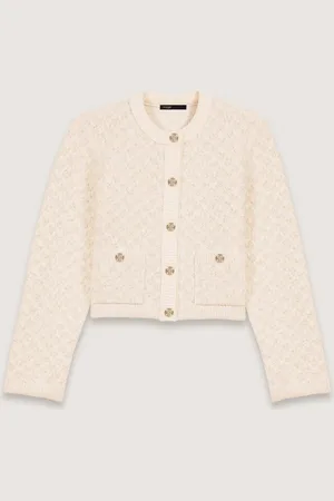 Maje Cardigan Court Effet Tweed