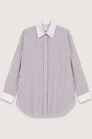 Maje Chemise Strassée À Rayures