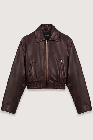 Maje Blouson En Cuir Vintage