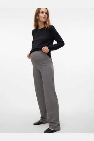 Mama;licious Pantalons Straight Fit Taille Haute