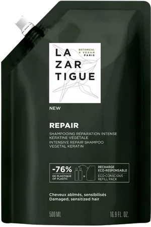 Lazartigue Éco-recharge Shampooing Réparation Intense Kératine Végétale