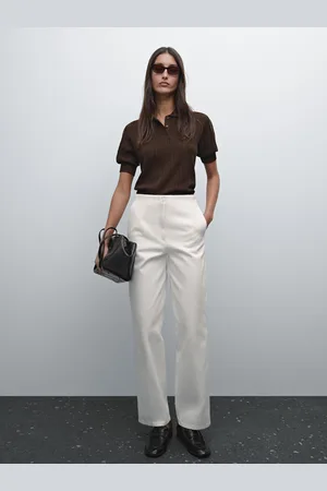 Massimo Dutti Pantalon Large Sans Taille En Coton - - 40 - - Femme