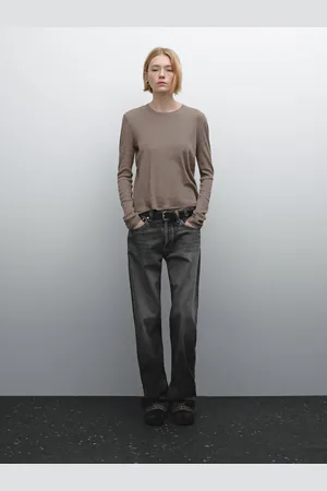 Massimo Dutti T-Shirt Fin À Col Rond - - S - - Femme