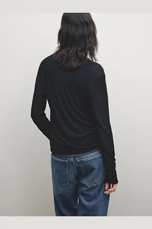 Massimo Dutti T-Shirt Double Boutonné - - L - - Femme
