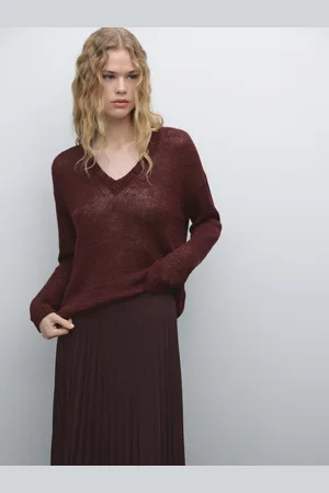 Massimo Dutti Jupe Longue Ample Plissée - - L - - Femme